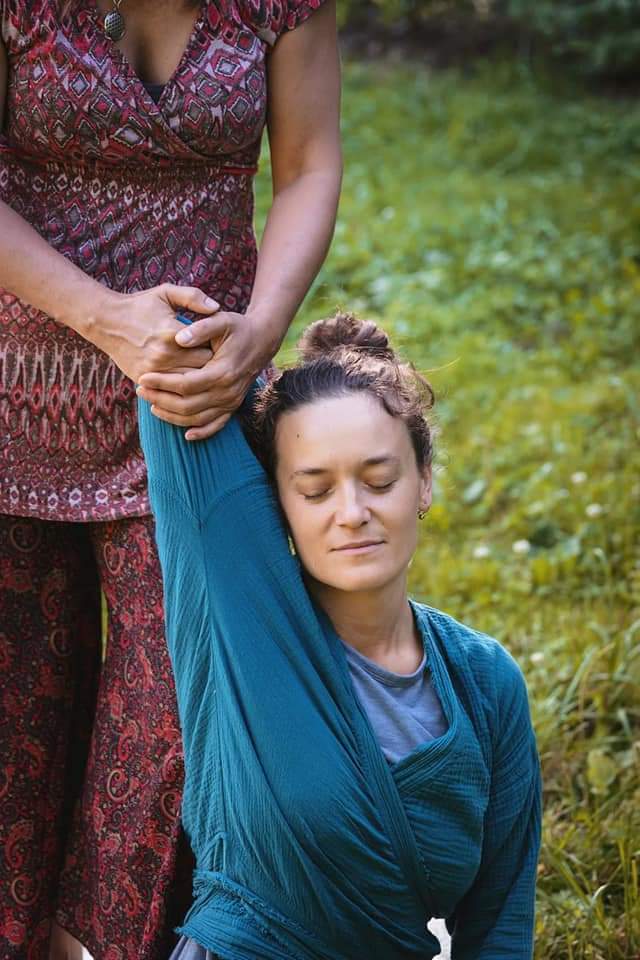 Thai Traditional Massage applied on arm by Lenka Lorien Thai Traditional Massage applied on arm by Lenka Lorien